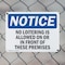 Signmission No Loitering Is Allowed On Or In Front Of OSHA Notice Sign, Plastic, 14in W x 10in L, 2PK OS-2PACK-NS-P-1014-L-14689 - alternate 7